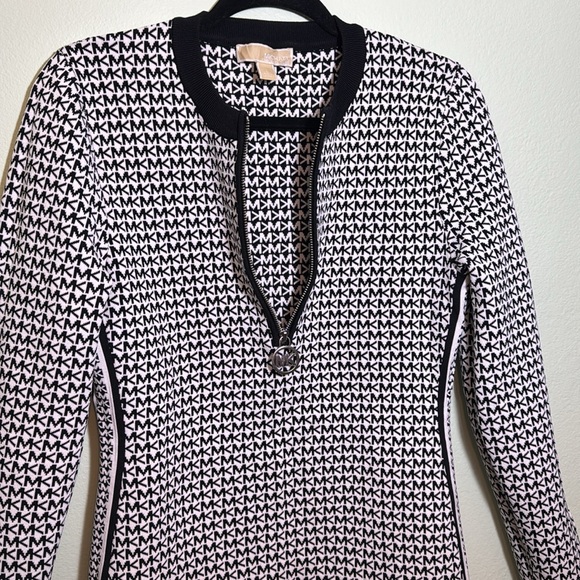Michael Kors MK Jacquard logo print dress size L - Picture 8 of 13
